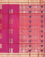 Raspberry Pink Soft Silk Saree