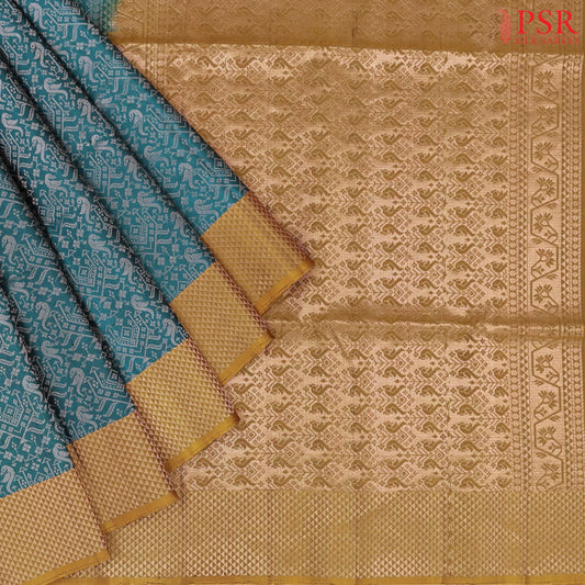 Teal Soft Silk Saree