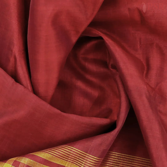 Maroon Cotton Silk Saree
