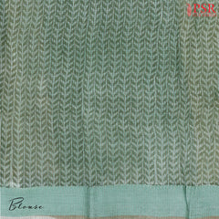 Olive Beige Chanderi Silk Cotton Saree