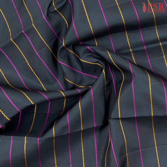 Black Ganga Jamuna Kanchipuram Silk Saree