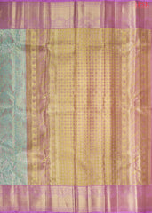 Light Turquoise Kanchipuram Tissue Silk Saree