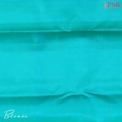 Turquoise Blue Kanchipuram Jacquard Silk Saree
