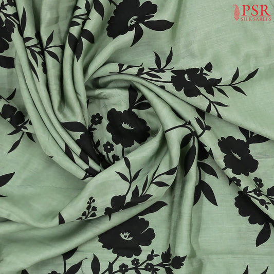 Asparagus Green Asssam Saree