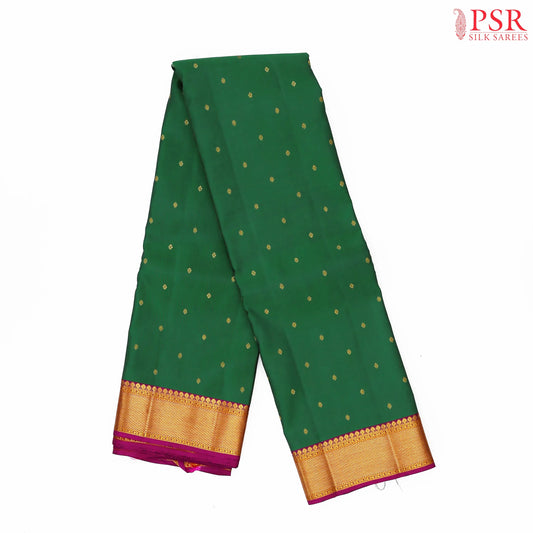 Dark Green Kanchipuram Silk Saree