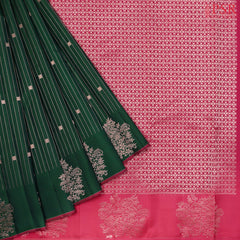 Dark Green Fancy Kanchipuram Silk Saree