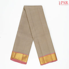 Taupe & Beige Kanchipuram Silk Saree