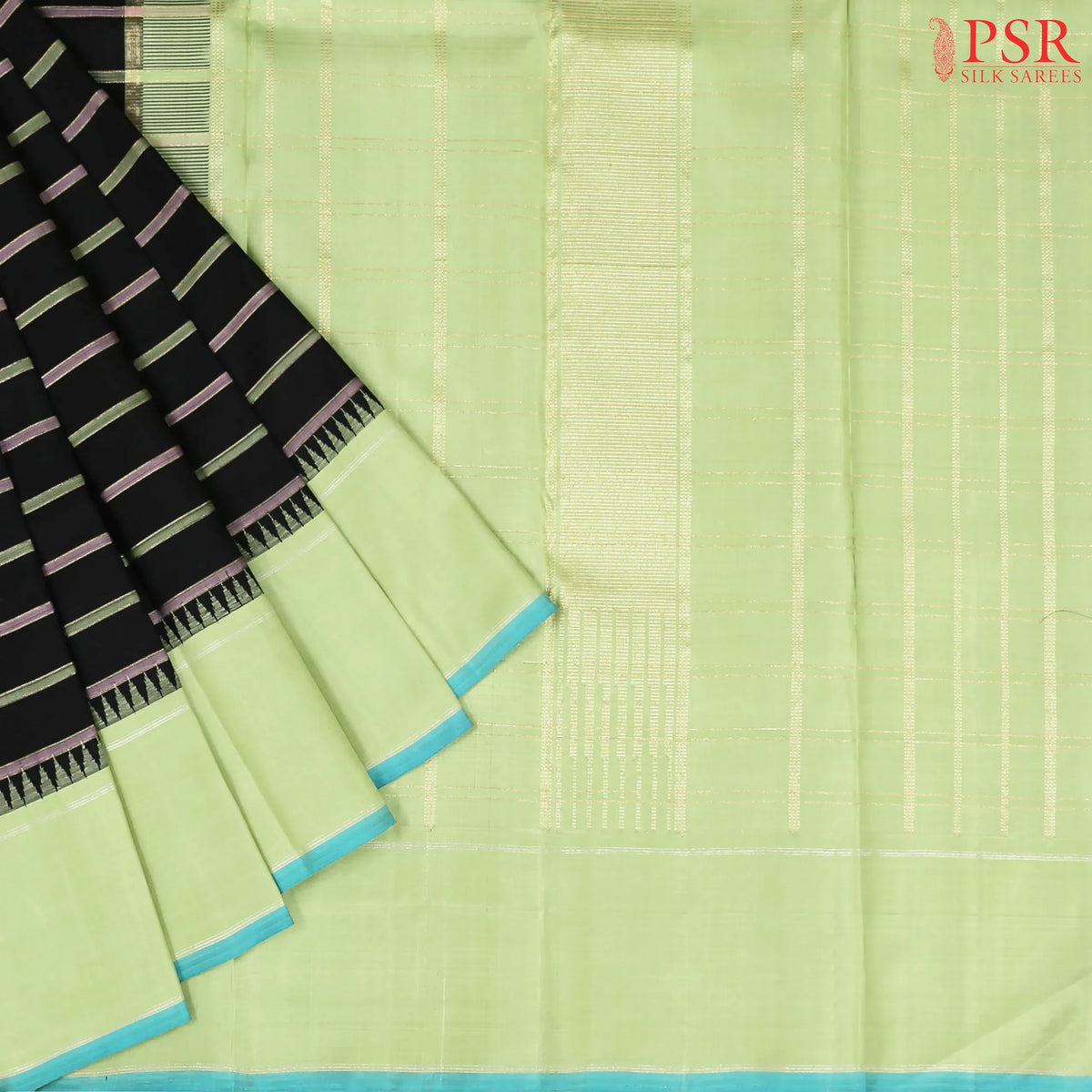 Black Kanchipuram Silk Saree
