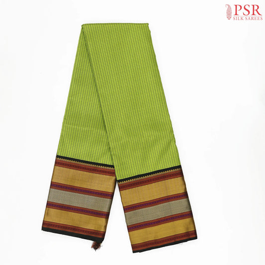 Lemon Green Kanchipuram Silk Saree
