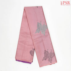 Light Flamingo Pink Kanchipuram Silk Saree