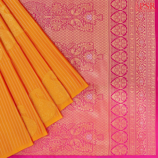 Orange Soft Art Silk Saree