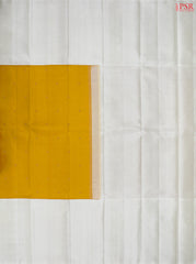 Amber Yellow Kanchipuram Silk Saree