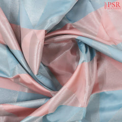 Pastel Blue & Pastel Pink Soft Art Silk Saree