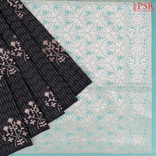 Black Soft Art Silk Saree