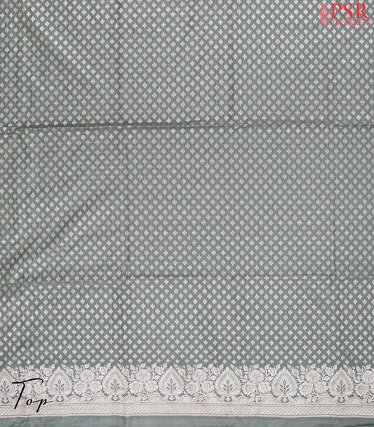 Laurel Grey Banaras Silk Cotton Dress Material