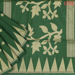 Dark Green Silk Cotton Saree