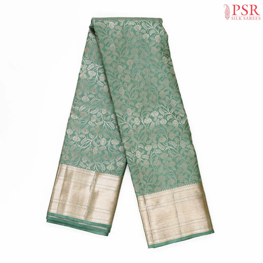 Burma Jade Kanchipuram Jacquard Silk Saree