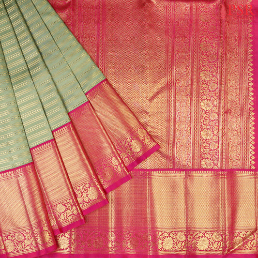 Amulet Green Bridal Kanjivaram Silk Saree