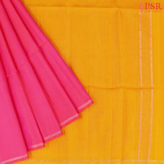 Raspberry Pink Soft Silk Saree