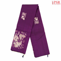 Dark Magneta Purple Kanchipuram Silk Saree