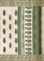 Beige Silk Cotton Saree