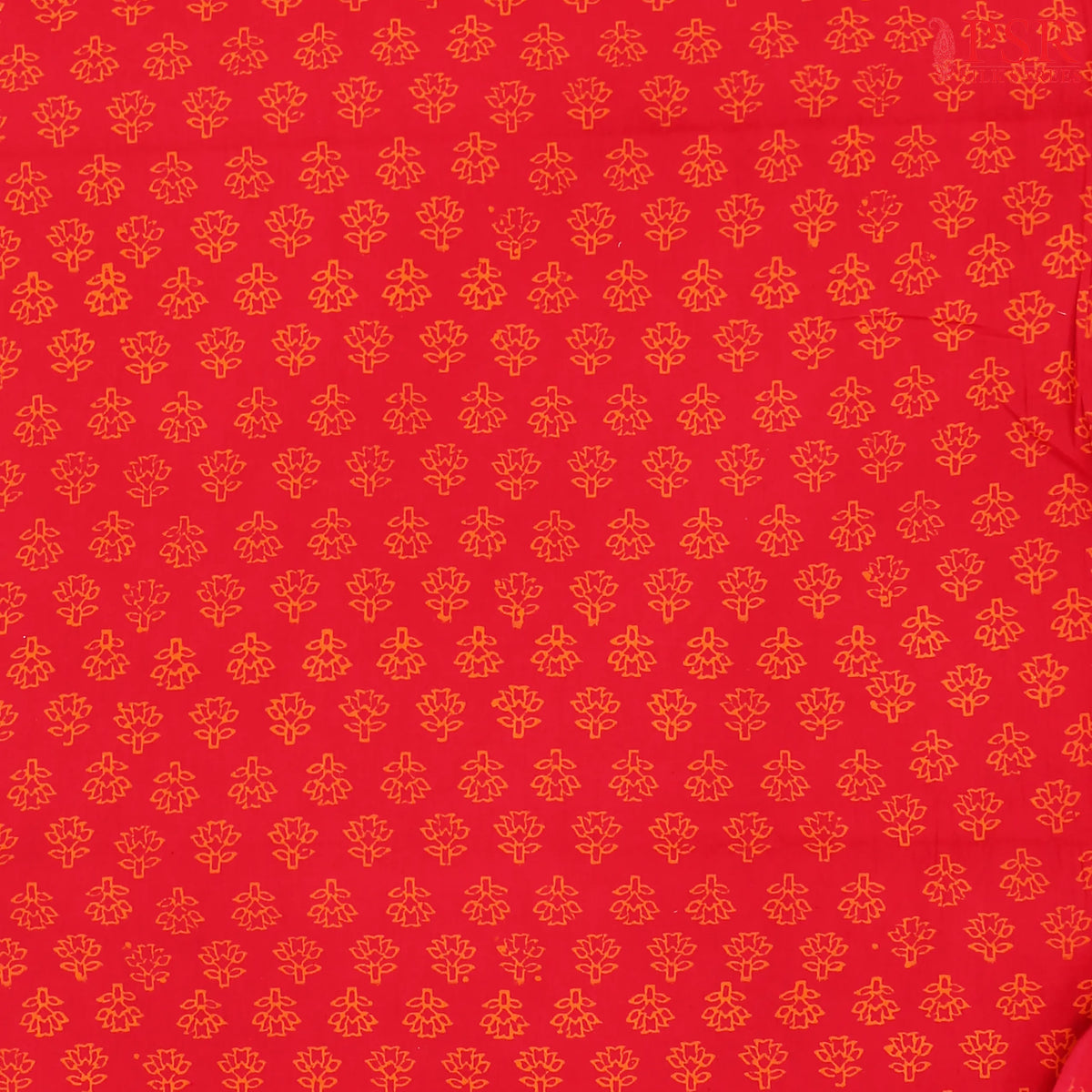 Crimson red Jaipur Cotton Print Running Material
