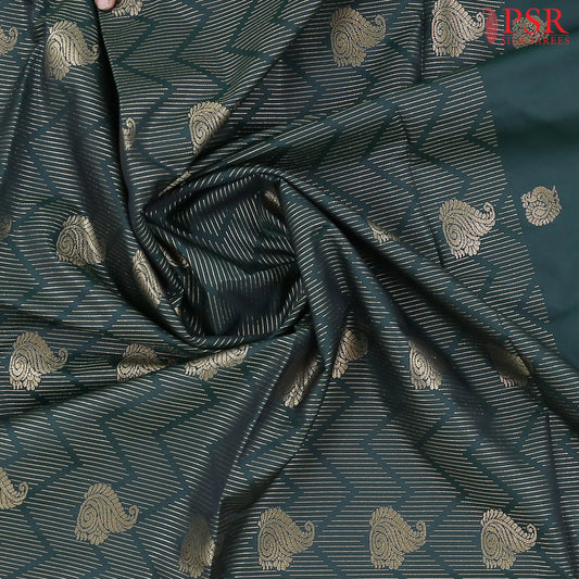 Bottle Green Soft Art Silk Saree