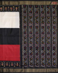 Tricolor Pochampally Ikat Silk Saree