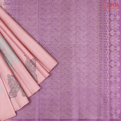 Light Flamingo Pink Kanchipuram Silk Saree