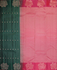 Dark Green Fancy Kanchipuram Silk Saree