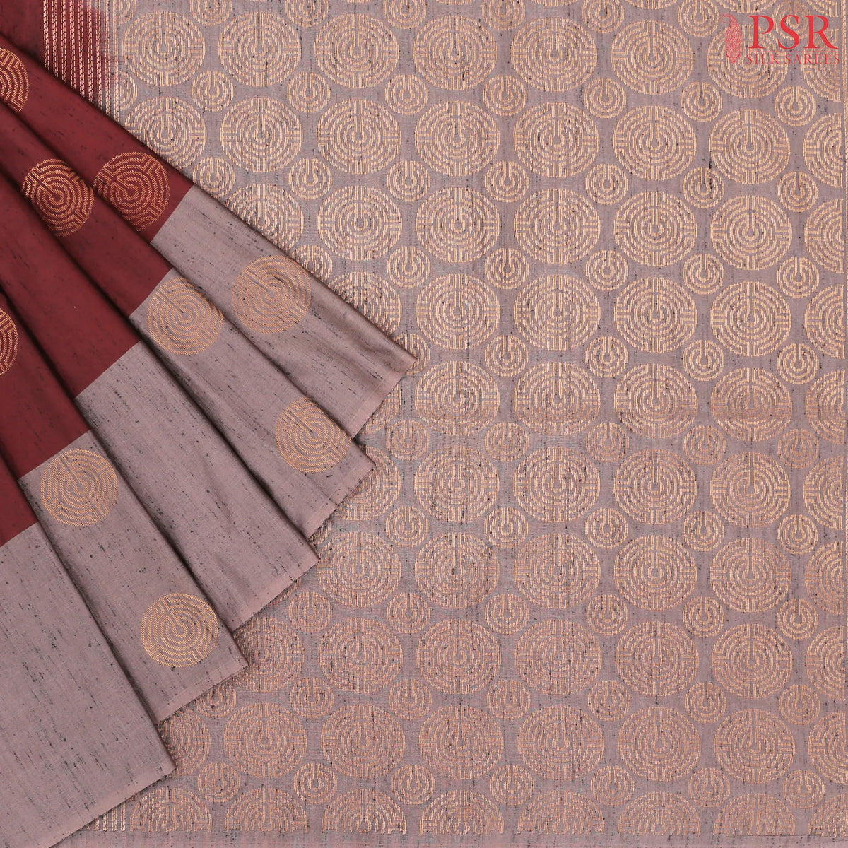 Maroon Jute Art Silk Saree