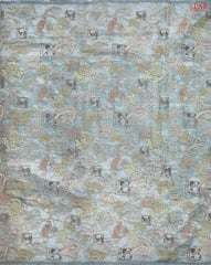 Tiffany Blue Tissue Organza Embroidery Saree