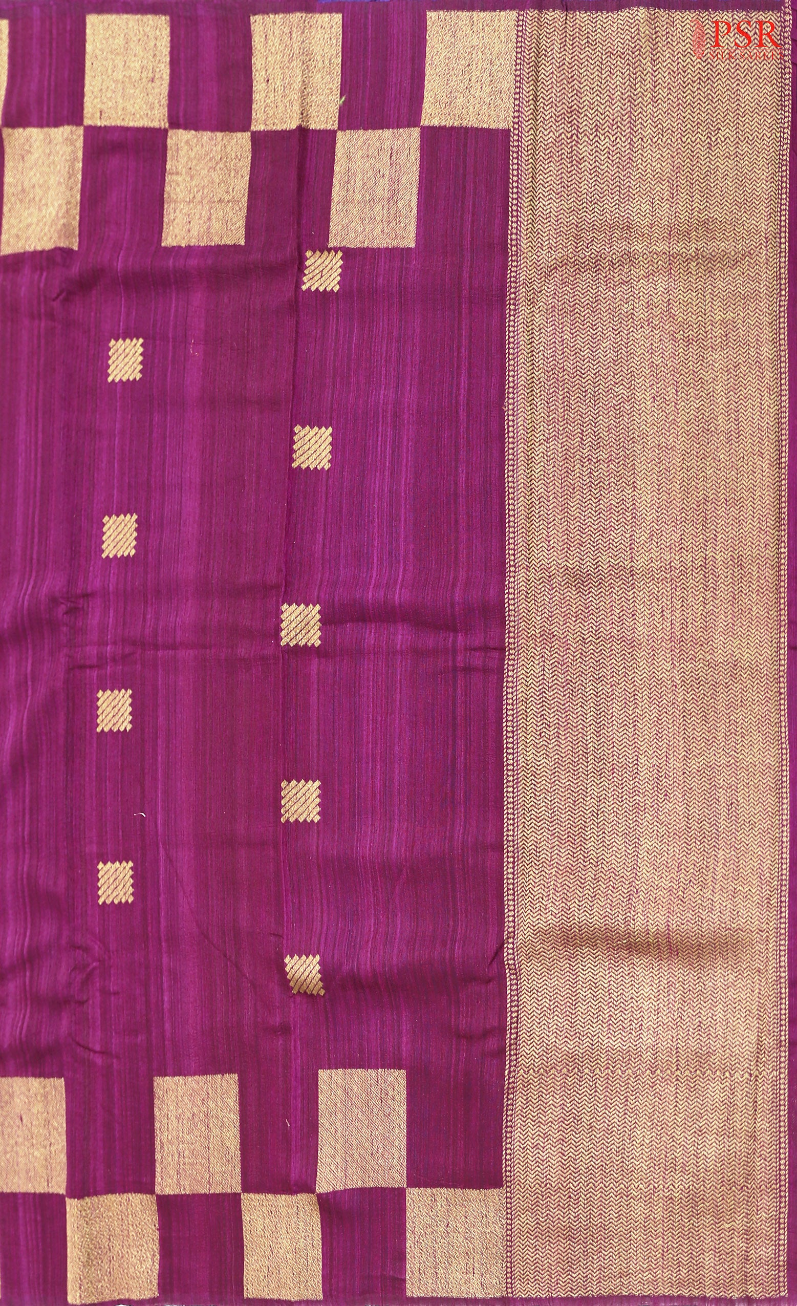 Tyrian Purple Banarasi Jute Silk Saree