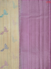 Beige Kanchipuram Silk Saree