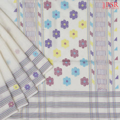 Off White Byloom Cotton Saree