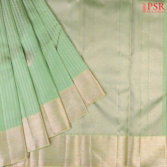 Pistachio Green Kanchipuram Silk Saree