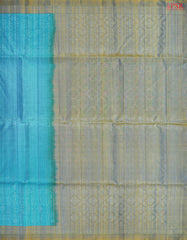 Cyan Blue Soft Silk Saree