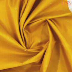 Amber Yellow Kanchipuram Silk Saree