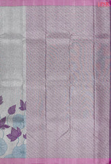 Silver Grey Kanchipuram Jacquard Silk Saree