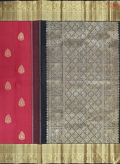Carmine Red Kanchipuram Silk Saree