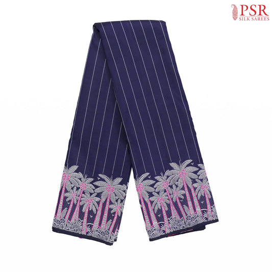 Dark Indigo Kanchipuram Silk Saree