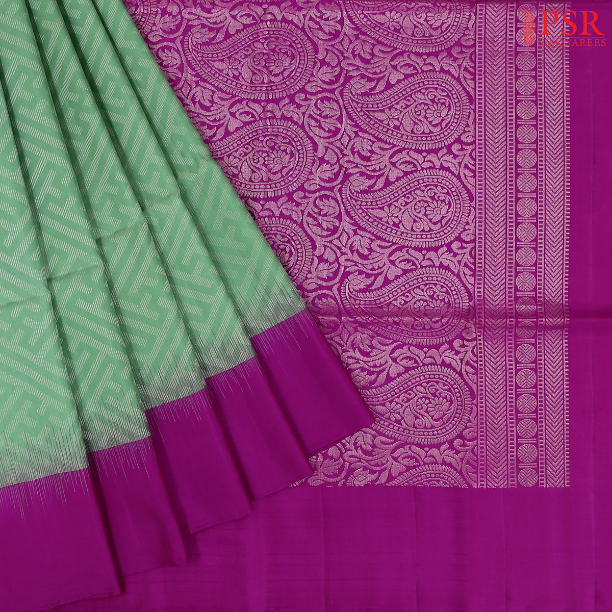 Mint Green Soft Silk Saree