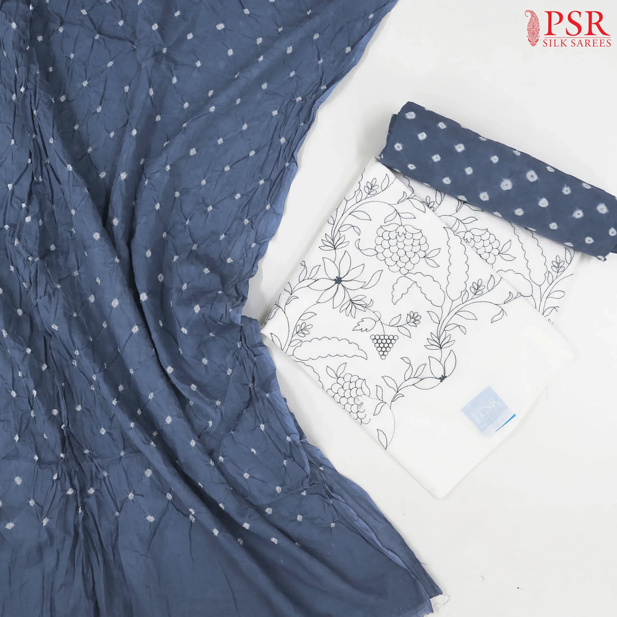White Cotton Dress Material