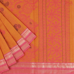 Yam Orange Kovai Cotton Saree