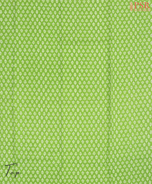 Bright Green Cotton Dress Material