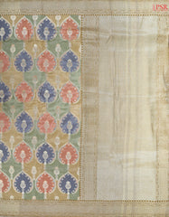 Tan Semi Banaras Saree