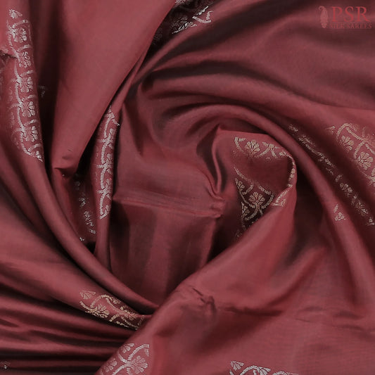 Dark Red Soft Silk Mix Saree