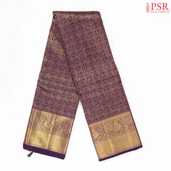 Burgundy Kanchipuram Jacquard Silk Saree