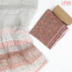 Fossil Tan Kota Cotton Dress Material