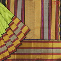 Lemon Green Kanchipuram Silk Saree